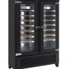 Cave à vin de 640 litres - zwart - avec 2 portes verre
