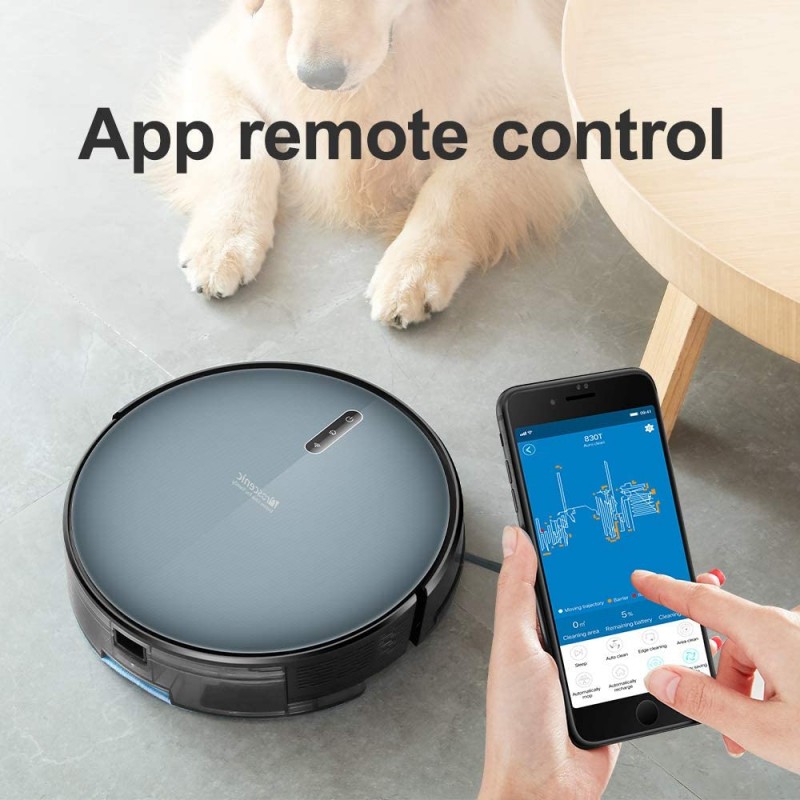 Aspirateur Robot 830T, Connecté Wi-Fi Et Alexa, Nettoyeur Et Laveur 3 En 1, Nettoyage Efficace Sur Programmation – Image 6